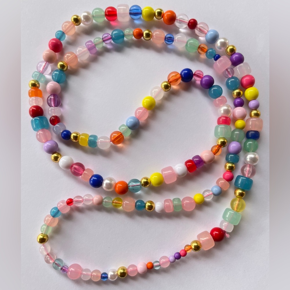 Colorful Beaded Necklace Stretchy - Picture 3 of 7
